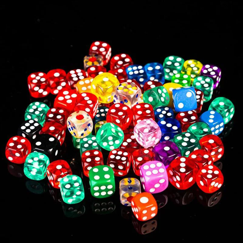 

20pcs 14mm Classic Magic Toy Tricks Color Ttransparent Dice Set Easy To Learn Magic Acrylic Dice Toys For Children