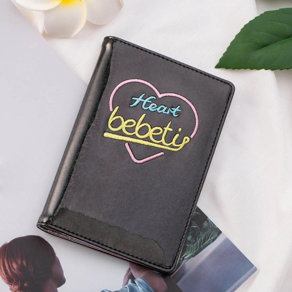 Fashion Trend Women Men ID Credit Card Banquet Letter Card Holder Coin Bag Travel Wallets Holder Double Open 812