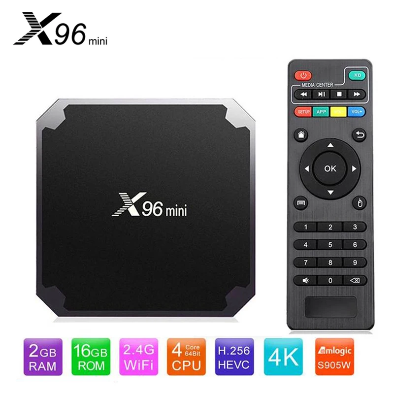 ТВ приставка X96 mini на Android 9 0 с четырехъядерным процессором Amlogic S905W поддержкой 2 4