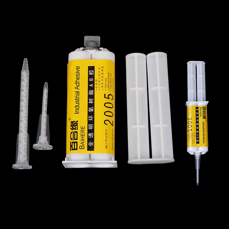 

50ml Super AB Glue 5 Seconds Glass Fiber Ceramic Hard Plastic Epoxy Resin Adhesive