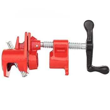 

3/4 1/2 Inch Heavy Duty Pipe Clamp for Woodworking Wood Gluing Pipe Clamp Steel Cast Iron Pipe Clamp Fixture Carpenter Hand Tool