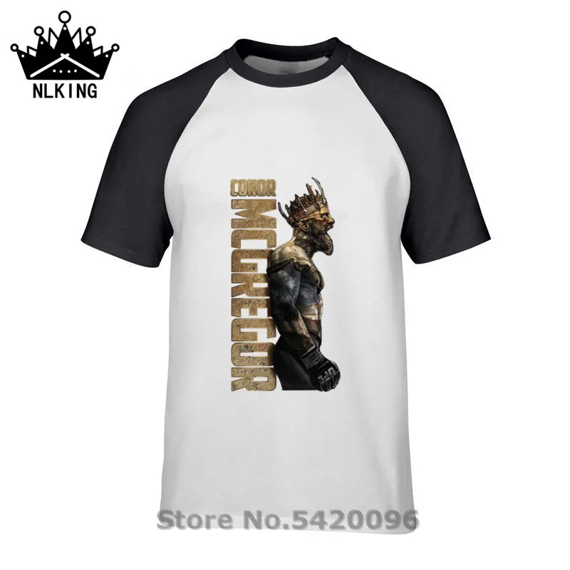 

2020 Fashion street MMA T-shirt fighter the king of Conor McGregor t shirt Men's cool print short sleeve cotton Tshirt tees TOPS