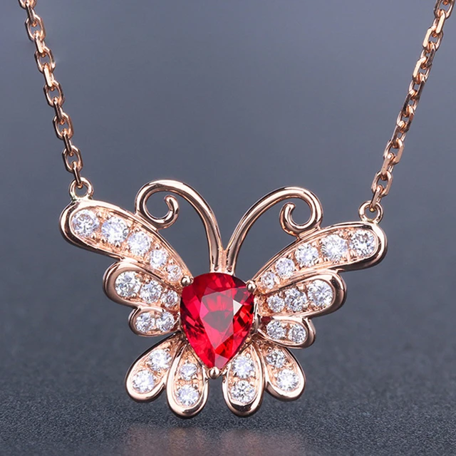 VAN CLEEF & ARPELS RUBY AND DIAMOND BUTTERFLY NECKLACE, | Christie's