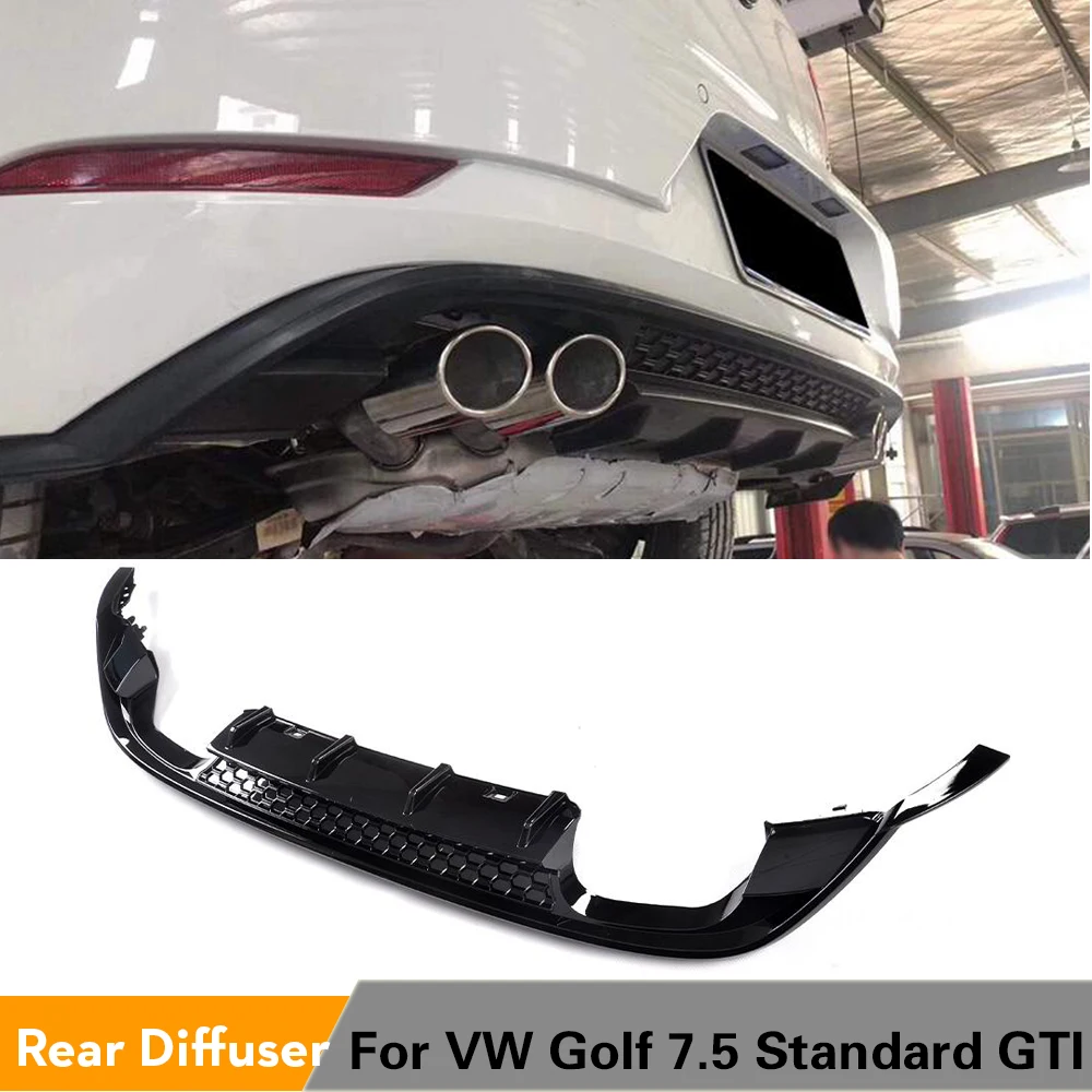 Черный PP задний бампер спойлер для Volkswagen VW Golf 7 5 MK7 standard и GTI 2017 2018 четыре