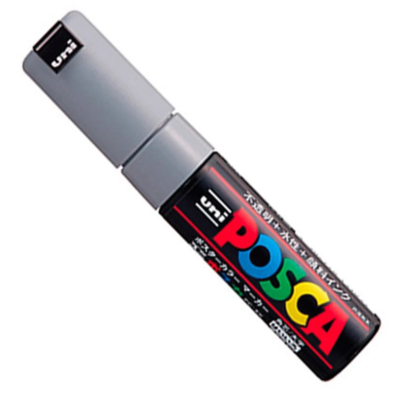Один кусок Uni Posca PC-8K маркер-широкий Tip-8mm 15 цветов - Цвет: Светло-серый
