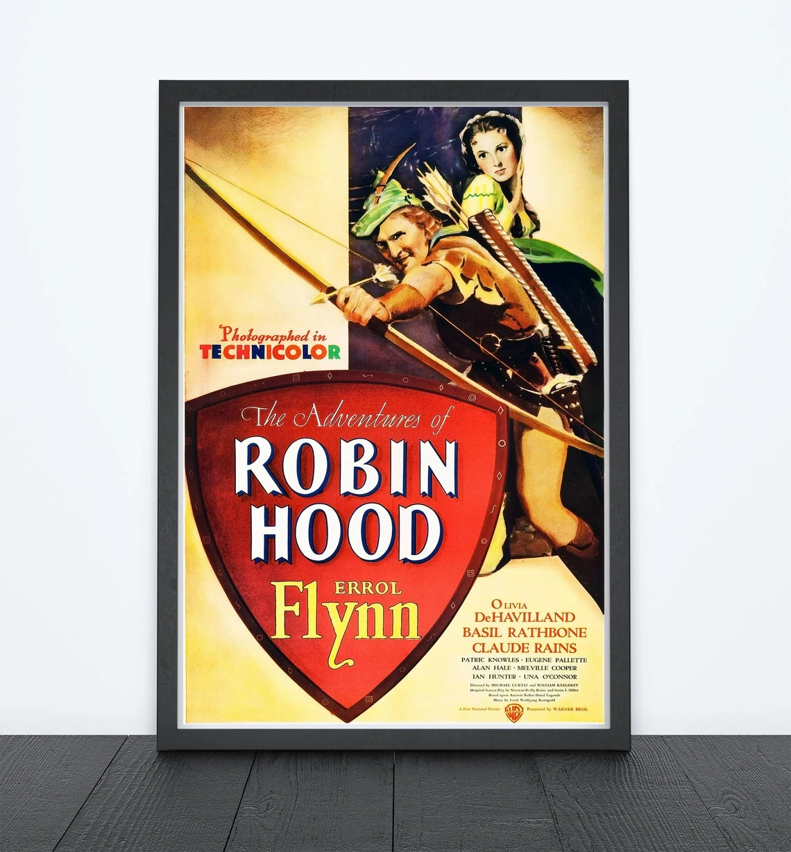 Le Avventure Di Robin Hood (1938) Poster American Technicolor Film Wall Decor Errol Flynn Mama De Havilland Art Gift