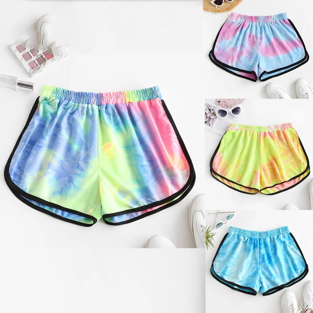 Женские спортивные шорты с завышенной талией леггинсы дельфином короткие летние