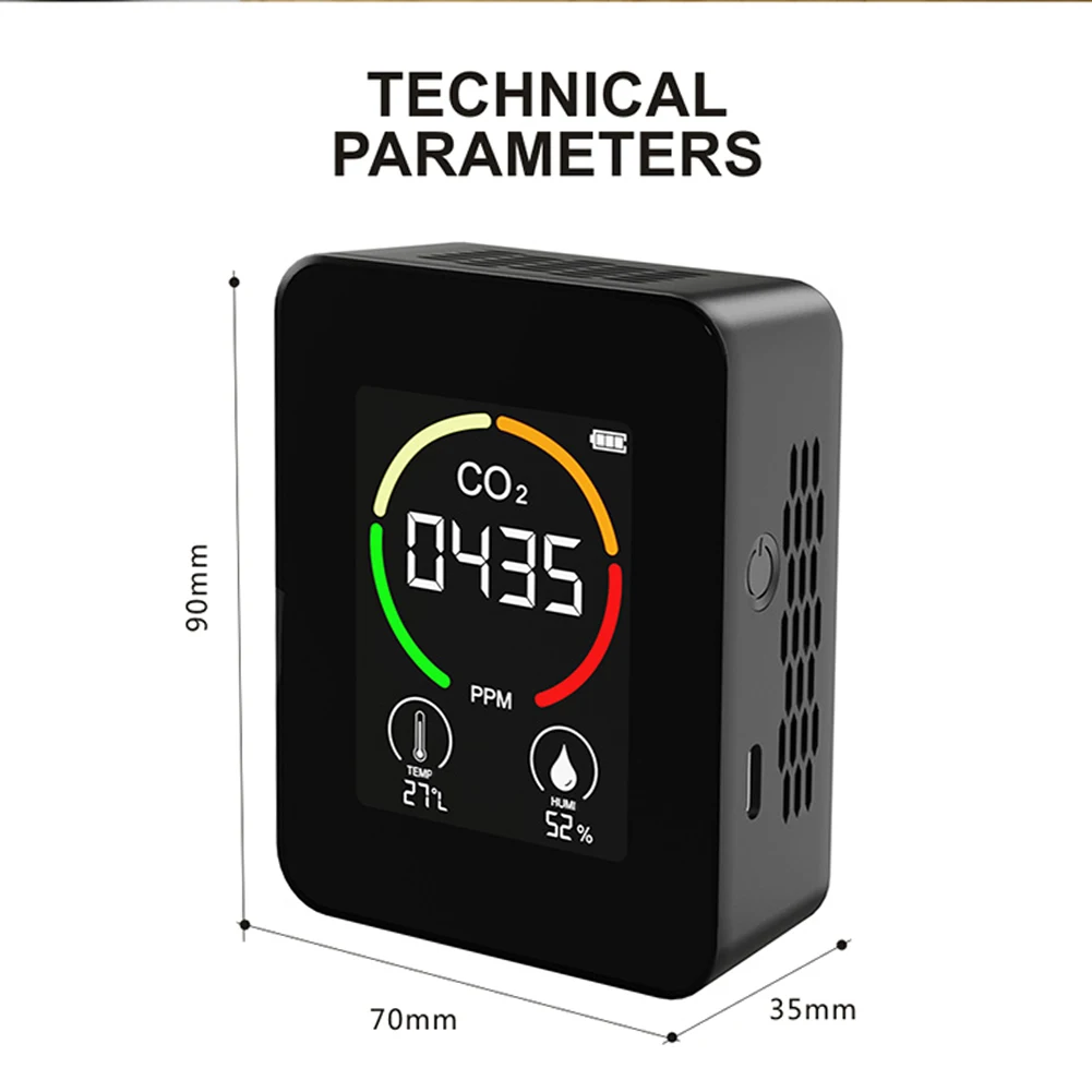 CO2 Meter CO2 Detector Multifunctional Thermohygrometer Home Intelligent Gas Analyzer Household Digital Air Pollution Monitor air quality detector