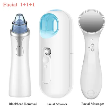 

Ultrasonic Skin Scrubber Facial Peeling Pore Cleaner Exfoliator Face Blackhead Remover Spa Nano Sparyer Steamer Multifunction