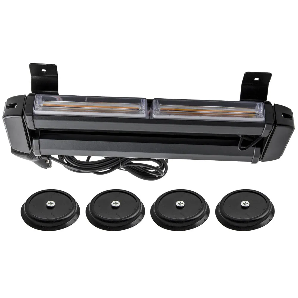 

Amber/Yellow Rooftop COB LED Light Bar Double Side Flashing Emergency Warning
