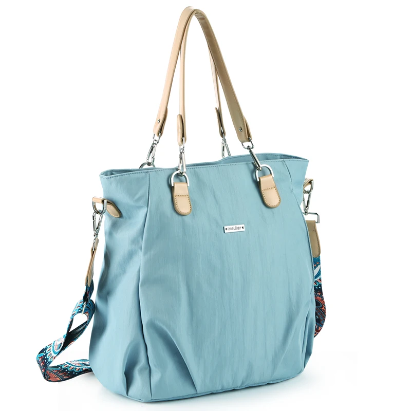 Модная одноплечевая наклонная Водонепроницаемая нейлоновая сумка для мамы с большой емкостью для мамы и ребенка, исходящая Сумка Для мамочки - Цвет: Синий