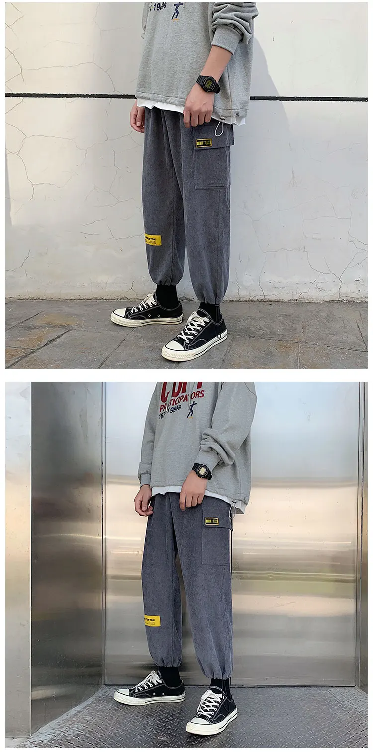 Мужские вельветовые брюки высокого качества, черные, серые, зеленые, Осенние, Зимние, мужские повседневные штаны,, свободные, для пробежки, вельветовые спортивные штаны для мужчин