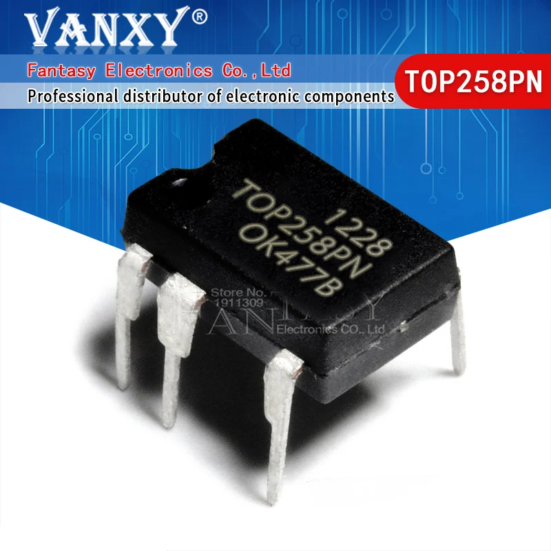 5 шт. TOP258PN DIP-7 TOP258 DIP7 258PN DIP TOP258P | Электронные компоненты и принадлежности