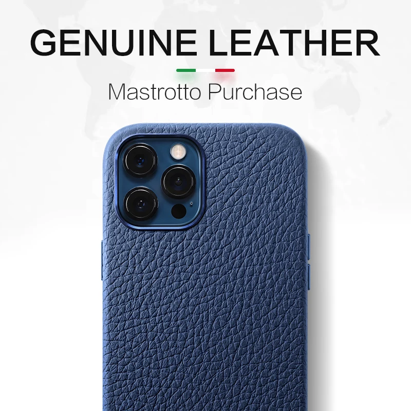 SanCore Genuine Leather For iPhone 12 12 Pro  12 Pro Max Case 12mini Case All inclusive drop proof mobile phone case