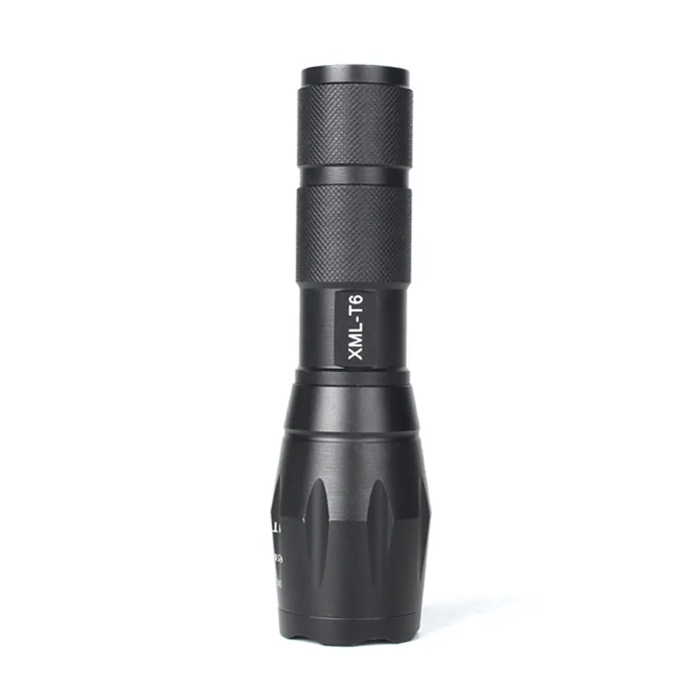 T6 Glare Charging Flashlight Hunting Aluminum Led Flashlights A100 Telescopic Zoom Outdoor TacticsBlack Practical Flashlight