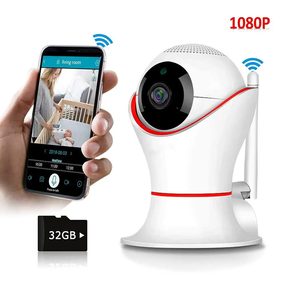 

Home wireless security camera, 360 degree security camera Wireless HD 1080P, baby camera motion detector, night vision