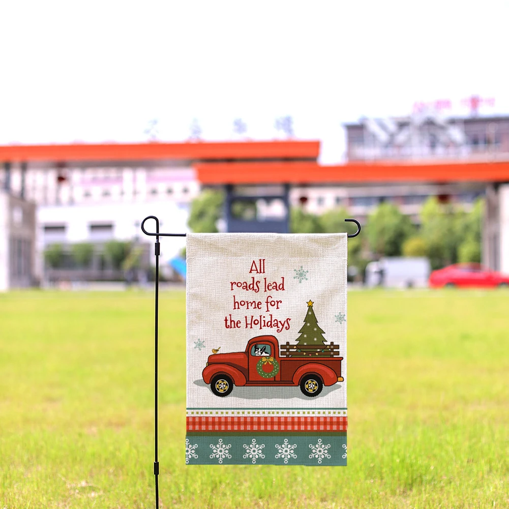 30x45 см Рождественская елка ветрозащитный льняной сад флаг ярд Декор-Баннер полиэстер автомобиль