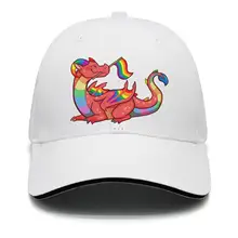 Dinosaur Pride Gay Rainbow Mens Casual Adjustable Mesh Dad Cotton Baseball Caps Hats