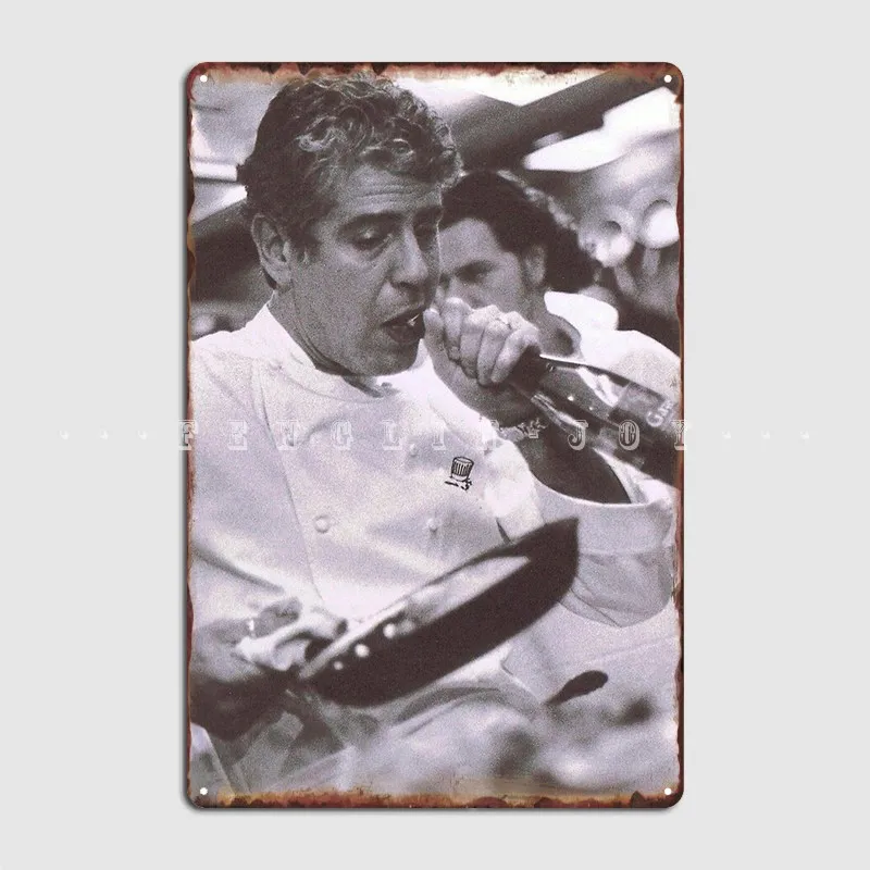 

Cook And Open Beer Anthony Bourdain Poster Metal Plaque Wall Mural Pub Garage Decoration Wall Plaque Tin Sign Poster