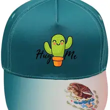 Унисекс кактус Hug Me бейсболки хлопковая ткань регулируемые мексиканские элементы на открытом воздухе шапки зеленый