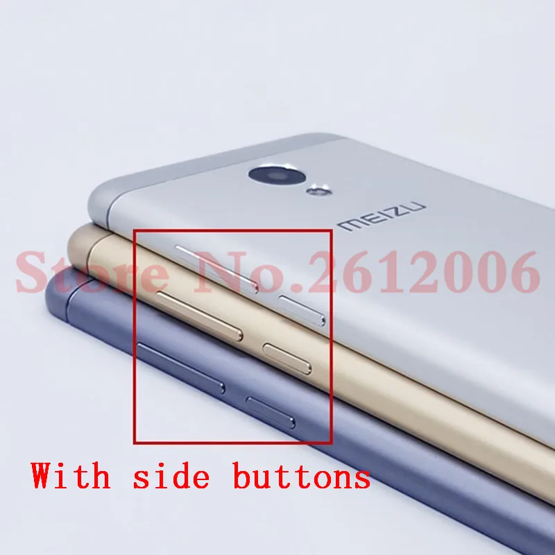 Металлический чехол для Meizu M3s мини-корпус батареи запасные части M3s с боковыми кнопками+ объектив камеры