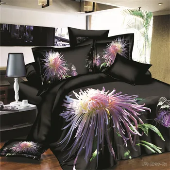 

2021 fashion beautiful 4Pcs/Set 3D Rose Flower Printing Pillowcase Quilt Cover Bed Sheet Bedding Set