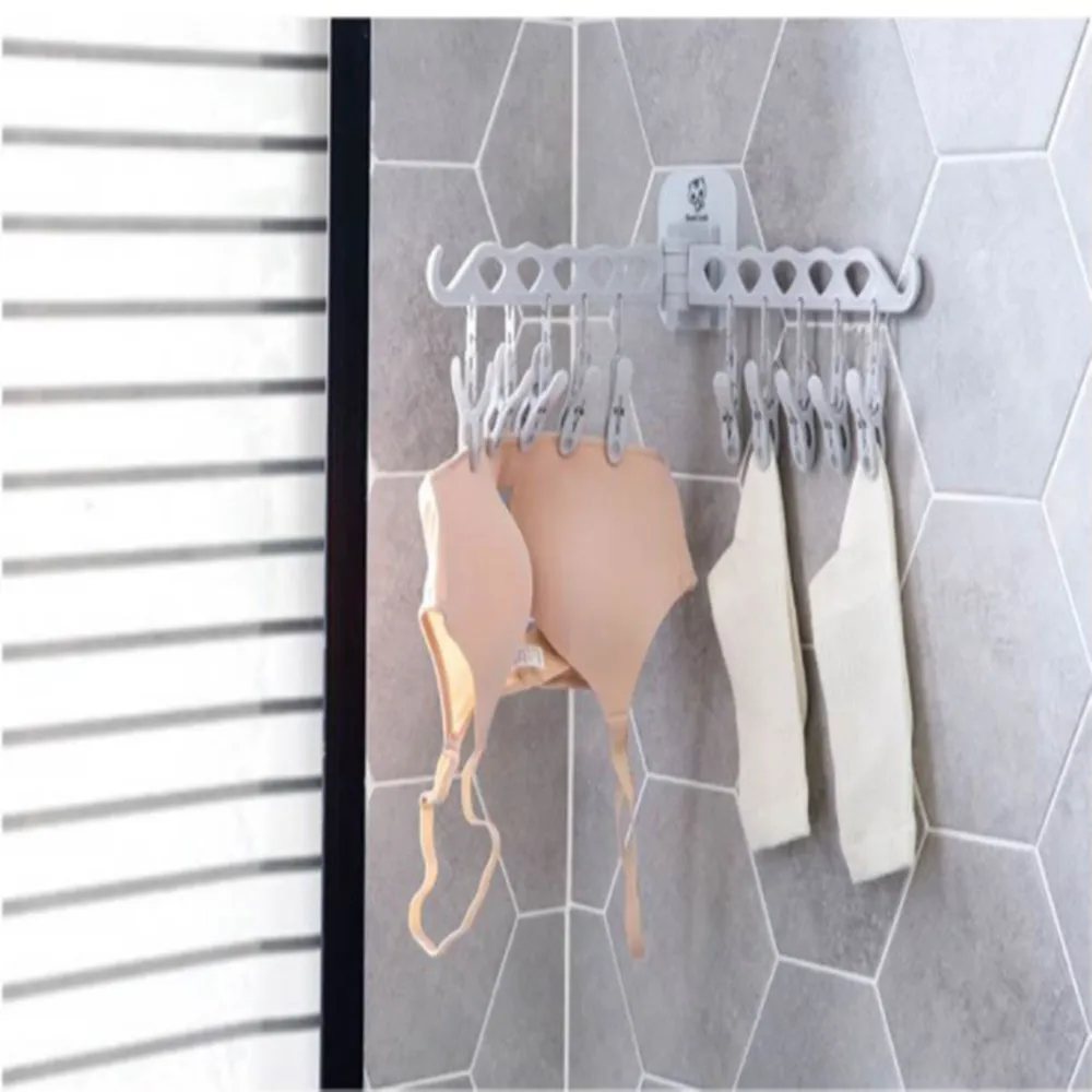 Clothes coat hanger organizer Multi-port Support baby Clothes Drying Racks Plastic Scarf cabide Storage Rack hangers for clothes