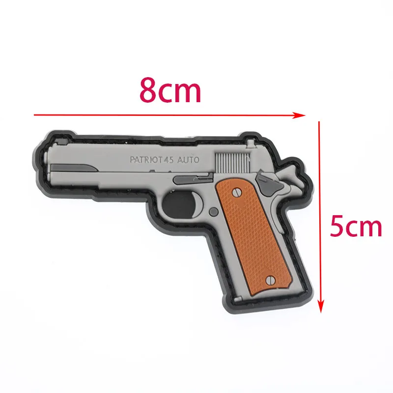 3D Водонепроницаемый значок AK-47 пистолет штурмовой пистолет снайперская винтовка Воздушный пистолет ПВХ патч-машина в форме оружия патч-рифель клуб армейский значок - Цвет: 3