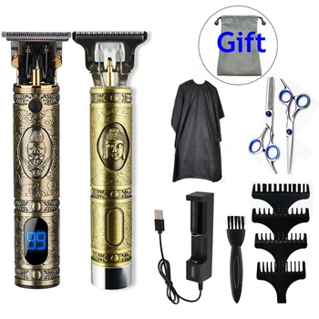 

2020 Close-cutting Digital Hairdresser Electric Hair Clipper Professional Barber Men Hair Trimmer 0mm T-Blade Beard Hair Clipper