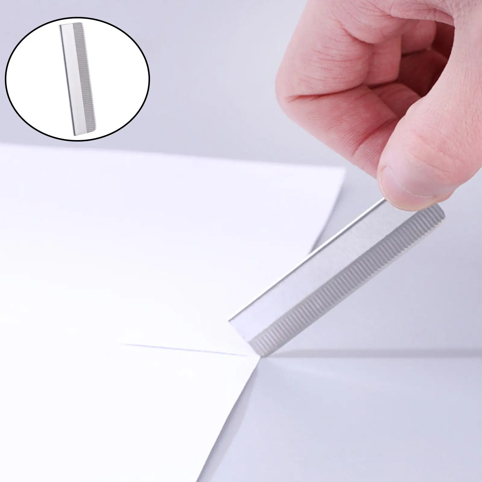 100pcs Eyebrow Razor Blades Stainless Steel Disposable Portable Scraper