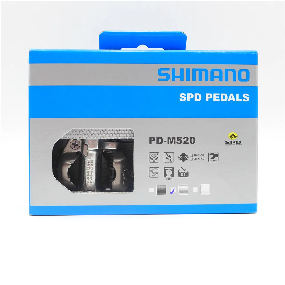 SHIMANO PD-M520 SPD педали горный велосипед MTB M520