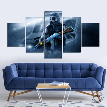

5pcs CSGO Game Poster Soldier Artwork Pictures Canvas Paintings Fantasy Wall Art for Home Decor