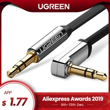 Ugreen aux cabo jack 3.5mm cabo de áudio 3.5mm jack cabo alto-falante para jbl fones de ouvido carro xiaomi redmi 5 plus oneplus 5t aux cabo(China)