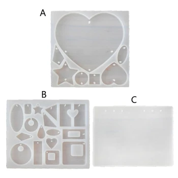 

Heart Earrings Necklace Pendant Resin Molds Silicone Earring Molds Epoxy Resin Jewelry Molds Resin Casting Pendant Molds