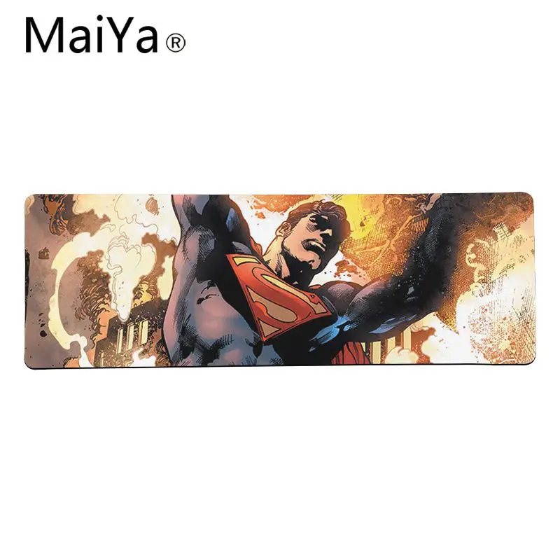 Maiya DC супергерой Супермен комический натуральный резиновый игровой коврик для мыши Настольный коврик большой коврик для мыши клавиатуры коврик