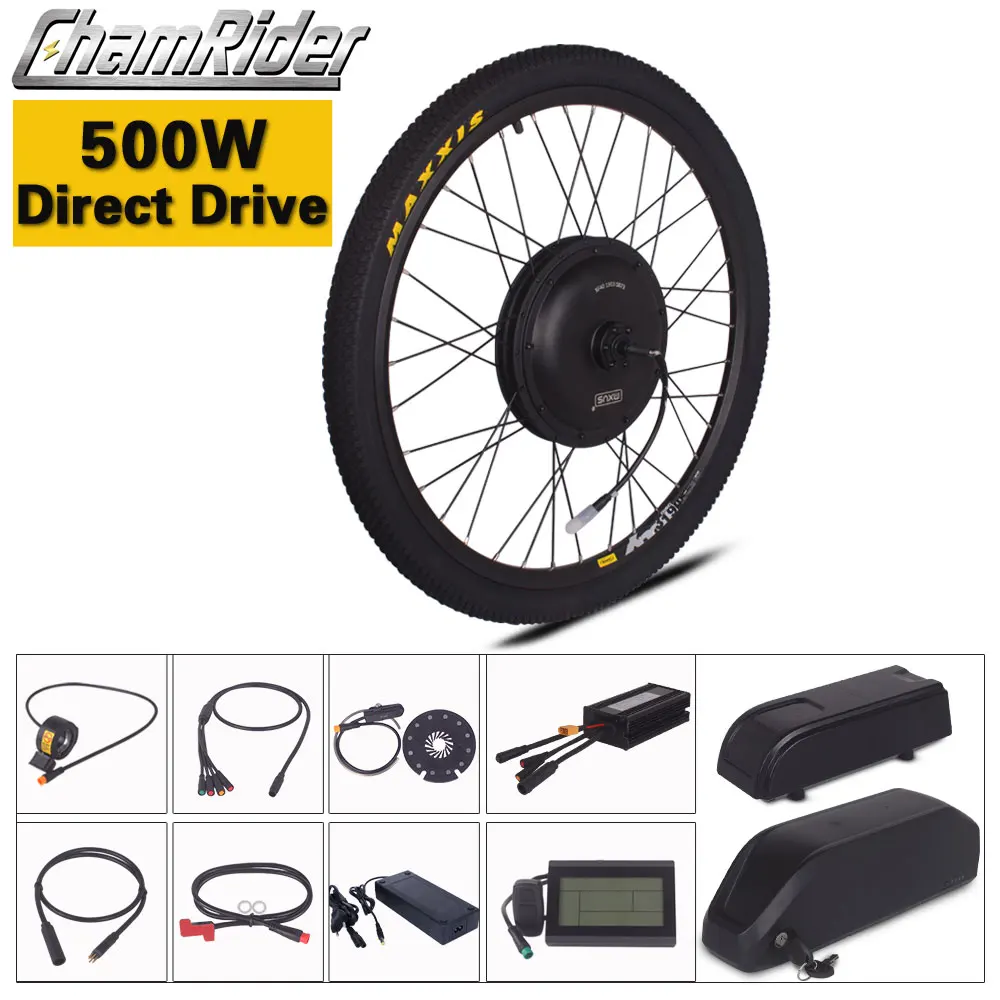 Chamrider 500W Direct Drive ebike conversio Kit 36V 48V 52V font b Electric b font font
