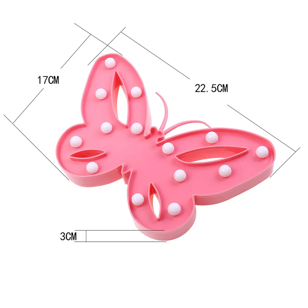 Креативный светодиодный Светильник-ночник с изображением бабочки из мультфильма; светильник на батарейках; s Декор