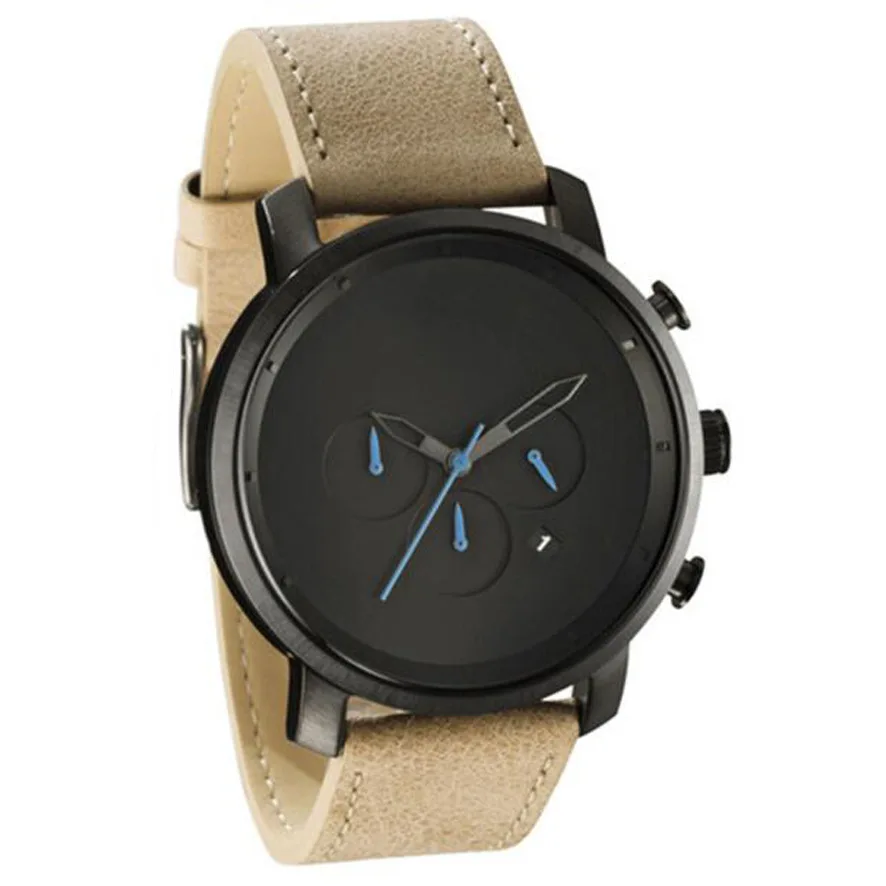 

Waterproof Europe And America Hot Selling Fashion Men Dull Polish Genuine Leather Three-Eyed Really 6-Pin MV Men MT Watch 671