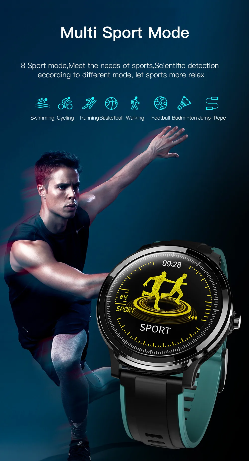 SN80 Смарт часы для мужчин IP68 Водонепроницаемый Полный сенсорный smartwatch экран сердечного ритма кровяное давление фитнес трек Спортивная камера музыка