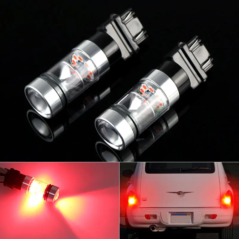 For Chrysler Sebring PT Cruiser 300M 300 Pacifica Aspen Intrepid Neon Concorde 2pcs LED Brake Light Blub Lamp 3157 3057 P27/7W | Автомобили