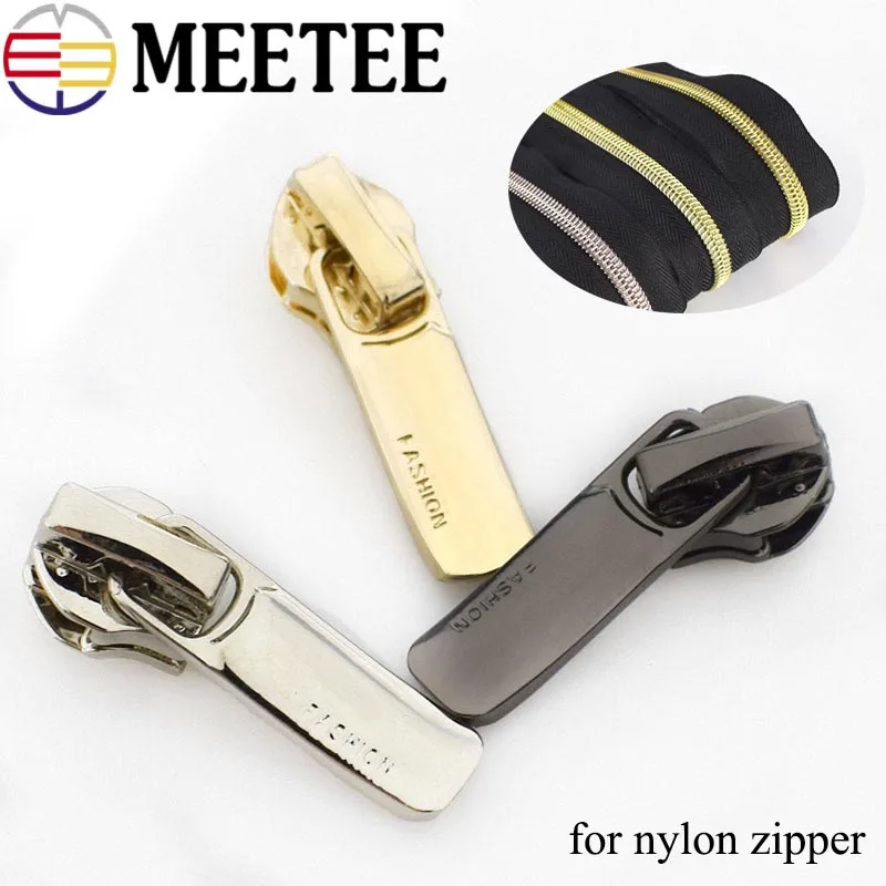 20 шт 5# Meetee нейлоновая молния голова Съемник ползунки металлический материал молния Ремонтный комплект DIY швейная одежда сумка молния замок аксессуар