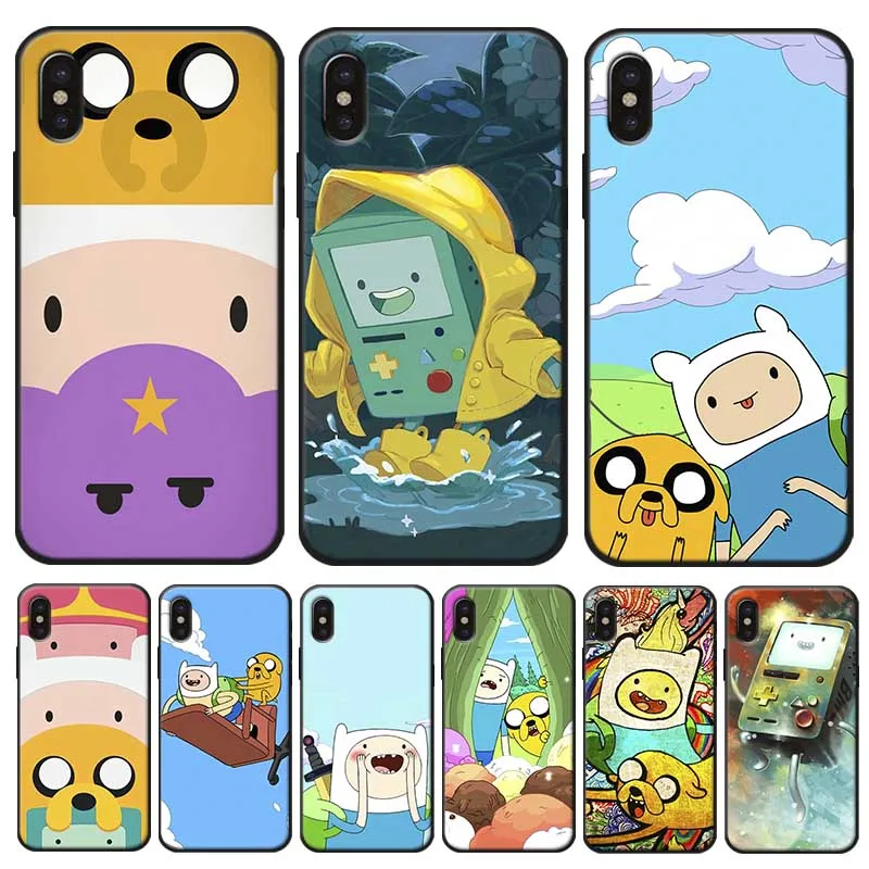 Adventure Time with Finn and Jake Top Cover for iPhone X XS MAX XR 7 8 6 6S plus 5S SE Clear Soft Silicone Phone Case | Мобильные