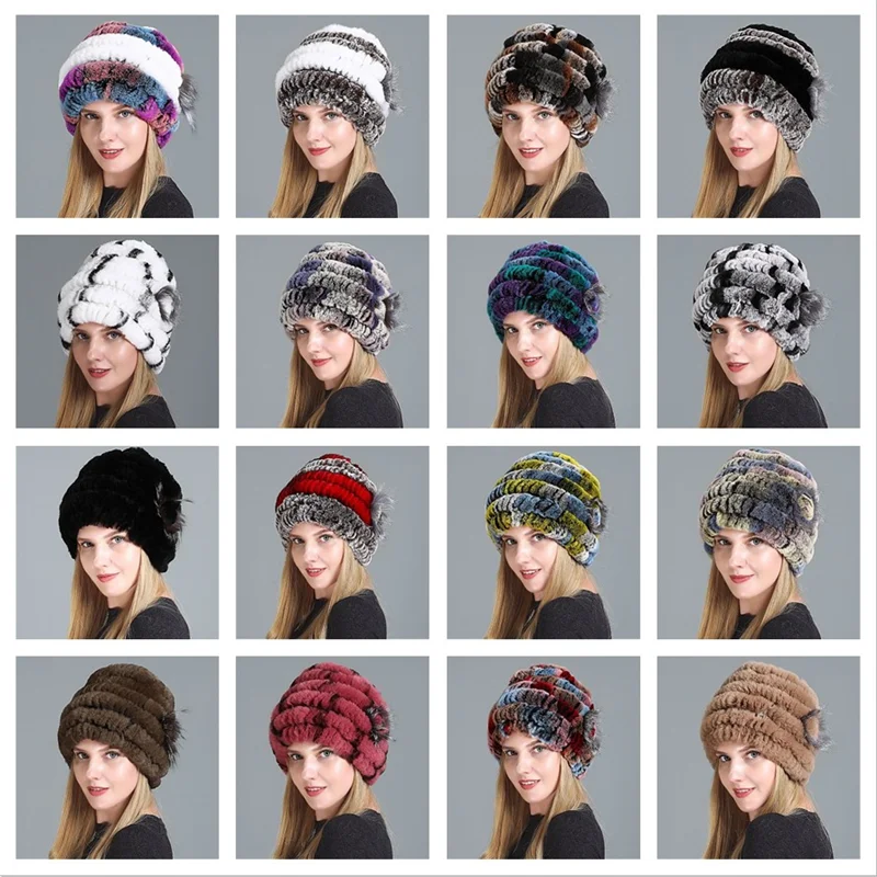 

Winter 2021 Women's Fur Hat, Rabbit Hair Spiral Hat, Thickened Warm Plush Hat, Snow Cap, Russian Hat, Fashion Casual Hat