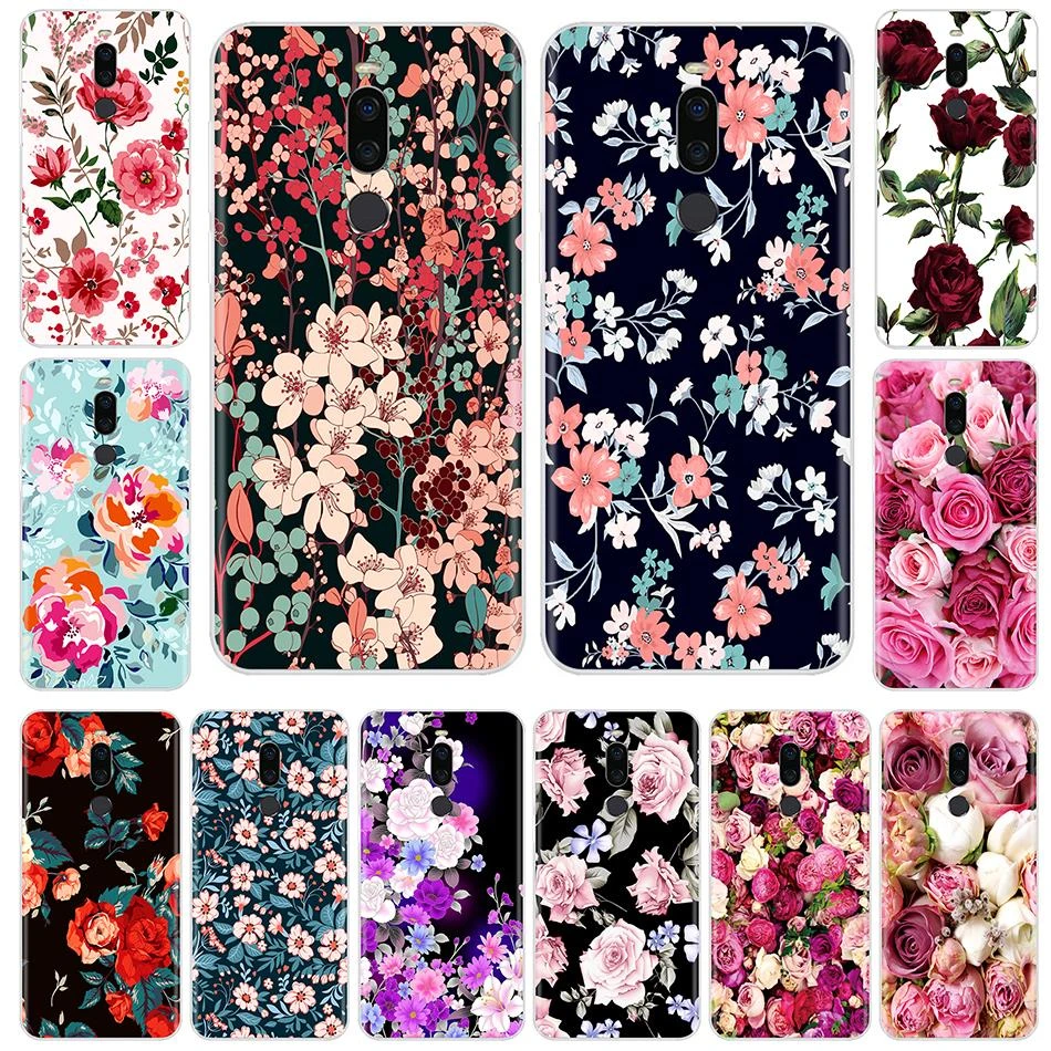 for Meizu Note 8 Case Note8 Soft TPU Silicone Protective Phone Shell Vintage Flowers Back Cover for Meizu M8 Note Cases Fundas meizu cover