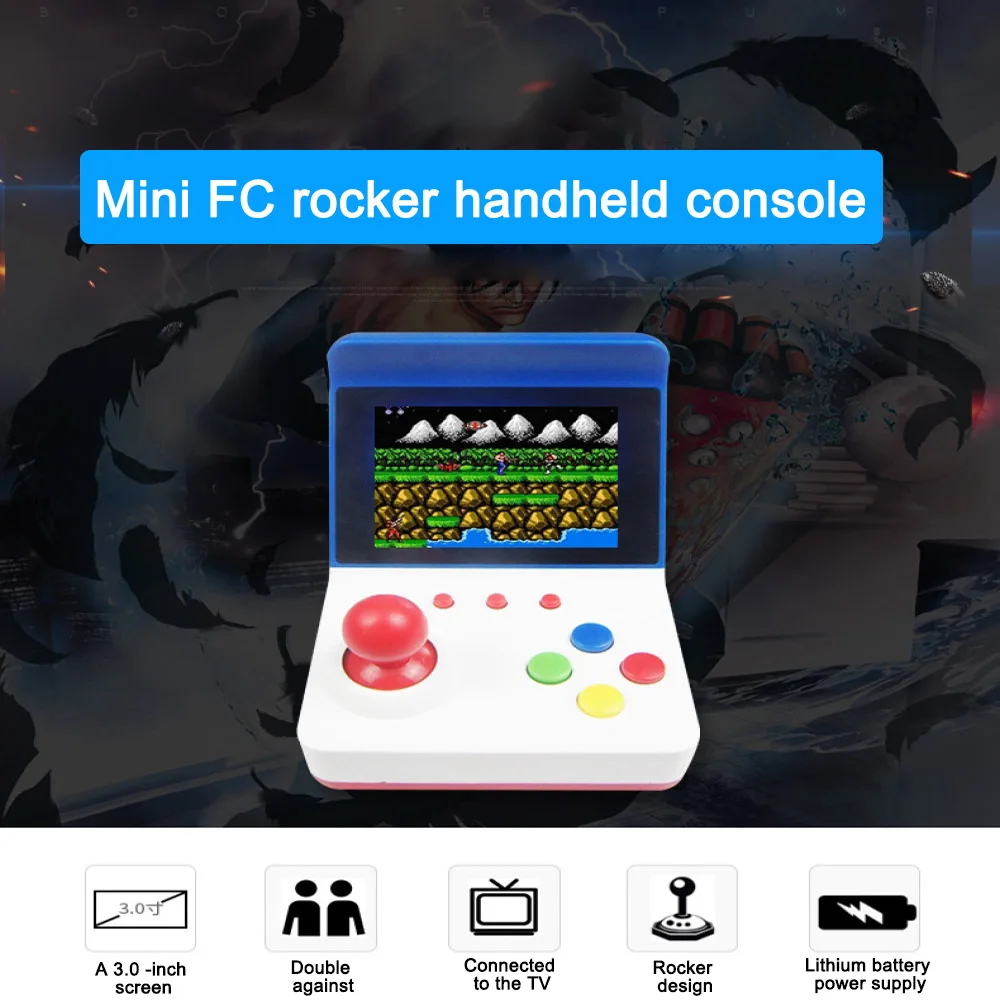 Новый A6 ретро мини-игра FC аркадная красная и белая машина Встроенная 360 Двойная