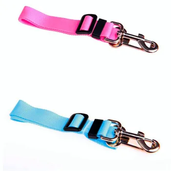 

1pc Nylon Pets Puppy Seat Lead Leash Dog Harness Vehicle Seatbelt Pet Supplies Travel Clip Adjustable Pet Dog Safety Seat Belt