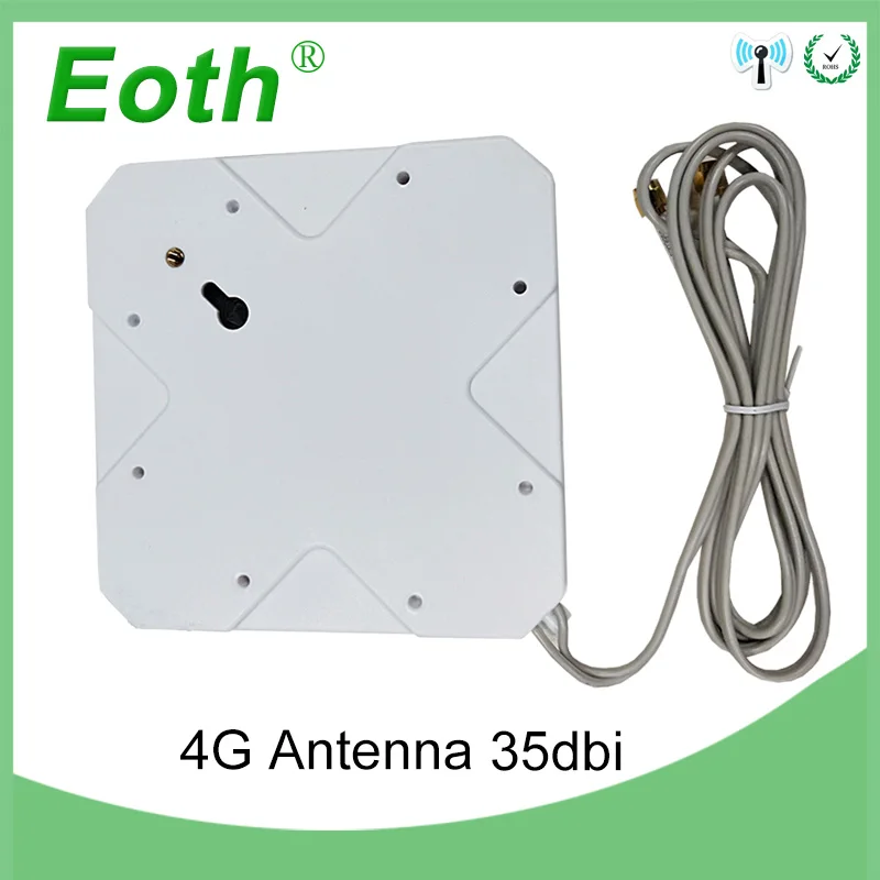 3g 4G антенна 35dBi 2 м кабель LTE Antena 2* SMA разъем для 4G модем маршрутизатор+ адаптер SMA мама к TS9 мужской разъем