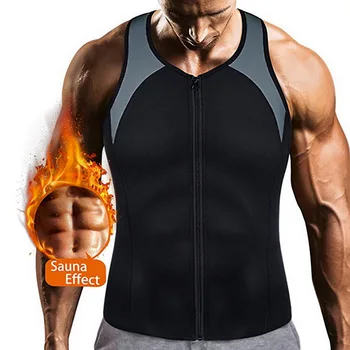 

Zipper Vest Body Shaper Tops Trainer Body Shaper Slimming Suit for Men Fashion Fitness Gym Neoprene Sauna Tank Top Waist