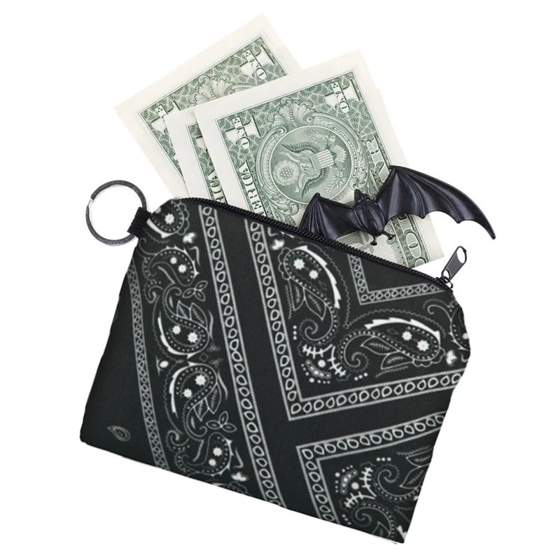 CHILL SKILL ретро мини квадратный Кошелек для монет 3d женский кошелек Porte Monnaie Bolsa Feminina маленький мешок на молнии для девочек сумки для ключей - Цвет: bge34959