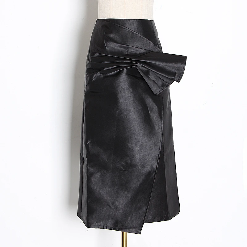 TWOTWINSTYLE Асимметричная леопардовая Женская юбка с высокой талией, с разрезом по бокам, с рюшами, нерегулярные юбки для женской одежды, модная новинка
